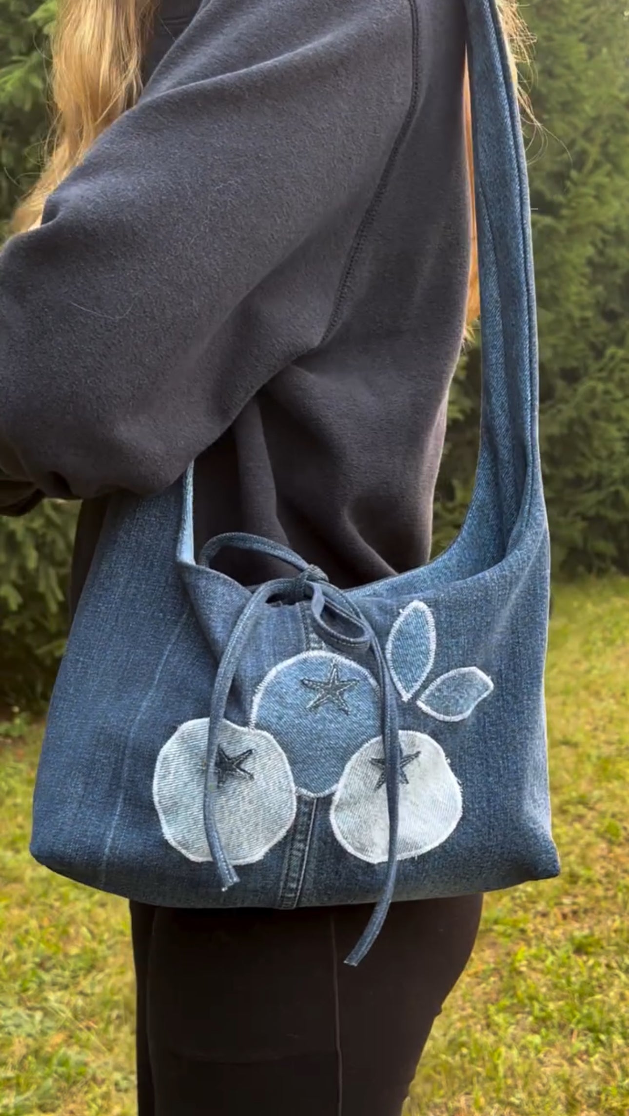 Blueberry Reworked Handbag