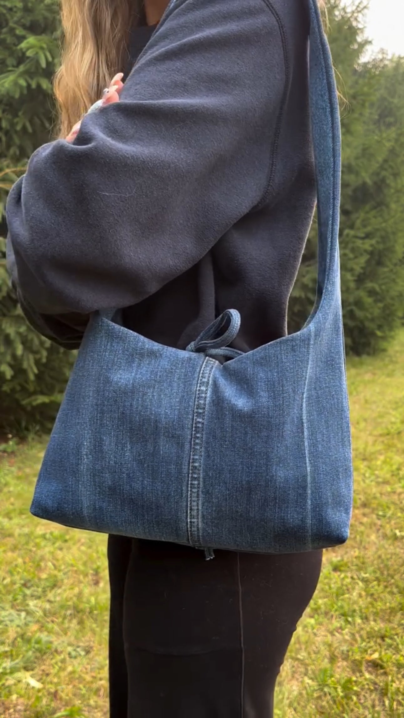 Blueberry Reworked Handbag